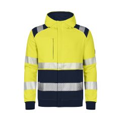 Tranemo 5031 Flame Retardant Hooded Sweatshirt Jacket - Yellow/Navy