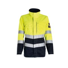 Tranemo 5037 CANTEX Stretch Flame Retardant Ladies Jacket - Yellow/Navy