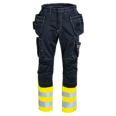 Tranemo 5057 CANTEX Stretch Flame Retardant Ladies Craftsman Trousers - Yellow/Navy