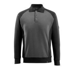 MASCOT 50610 Magdeburg Unique Polo Sweatshirt - Dark Anthracite/Black