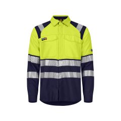 Tranemo 5076 Flame Retardant Shirt - Yellow/Navy