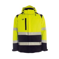 Tranemo 5109 Flame Retardant Winter Hooded Jacket - Yellow/Navy