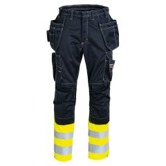 Tranemo 5185 CANTEX ARC25+ Flame Retardant Ladies Lined Craftsman Trousers - Yellow/Navy
