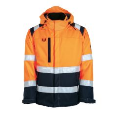 Tranemo 5208 ZENITH Flame Retardant Winter Hooded Jacket - Orange/Navy