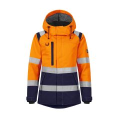 Tranemo 5209 ZENITH Flame Retardant Ladies Winter Hooded Jacket - Orange/Navy