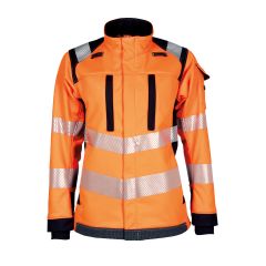 Tranemo 5219 ZENITH STRETCH Flame Retardant Ladies Softshell Jacket - Orange/Navy