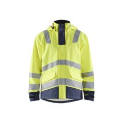 Blaklader 4313 Flame Resistant Raincoat Level 2 - Hi-Vis Yellow/Navy Blue