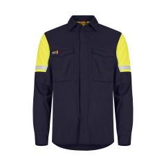 Tranemo 5770 Flame Retardant Shirt - Yellow/Navy