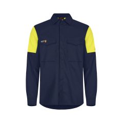Tranemo 5774 Flame Retardant Shirt - Yellow/Navy