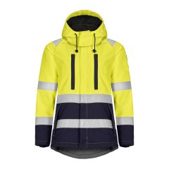 Tranemo 5806 TERA TX Flame Retardant Ladies Winter Hooded Jacket - Yellow/Navy