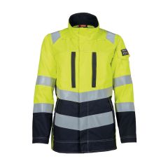 Tranemo 5892 Flame Retardant Lined Ladies Jacket - Yellow/Navy