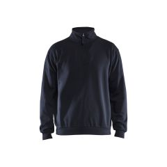 Blaklader 3587 Sweatshirt Half-Zip - Dark Navy Blue