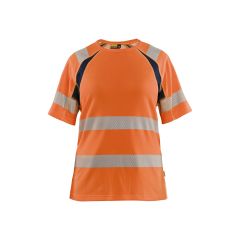 Blaklader 3503 Women's T-Shirt Hi-Vis - Orange/Navy Blue