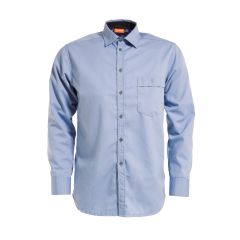 Tranemo 6354 OFFICE Flame Retardant Stretch Shirt - Light Blue