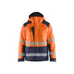 Blaklader 4455 Winter Jacket Hi-Vis - Orange/Navy Blue