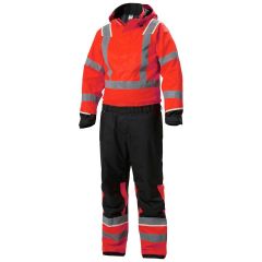 Helly Hansen 71555 Uc-Me Winter Suit Coverall - Hi Vis Red/Ebony