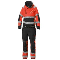 Helly Hansen 71695 Alna 2.0 Shell Suit Coverall - Hi Vis Red/Ebony