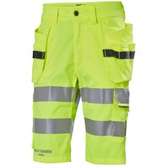 Helly Hansen 77425 Alna 2.0 Construction Shorts - Hi Vis Yellow/Ebony