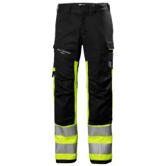 Helly Hansen 77449 Fyre Flame Retardant Work Trousers CL1 - Hi Vis Yellow/Ebony
