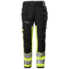 Helly Hansen 77450 Fyre Flame Retardant Construction Trousers CL1 - Hi Vis Yellow/Ebony