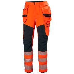 Helly Hansen 77499 ICU BRZ Construction Trousers CL2 - Hi Vis Orange/Ebony