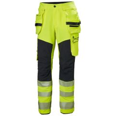 Helly Hansen 77499 ICU BRZ Construction Trousers CL2 - Hi Vis Yellow/Ebony