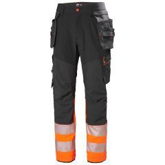 Helly Hansen 77500 ICU BRZ Construction Trousers CL1 - Hi Vis Orange/Ebony
