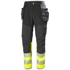 Helly Hansen 77500 ICU BRZ Construction Trousers CL1 - Hi Vis Yellow/Ebony