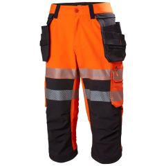 Helly Hansen 77502 ICU BRZ Construction Pirate Trousers CL1 - Hi Vis Orange/Ebony