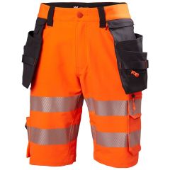 Helly Hansen 77503 ICU Construction Shorts CL1 - Hi Vis Orange/Ebony