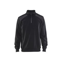 Blaklader 3353 Half-Zip 2-Tone Sweatshirt - Black/Dark Grey