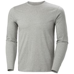Helly Hansen 79169 Classic Long Sleeve T-Shirt - Grey Melange