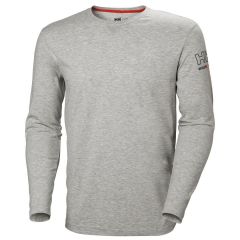 Helly Hansen 79242 Kensington Long Sleeve T-Shirt - Grey Melange