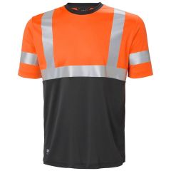 Helly Hansen 79254 Addvis T-Shirt Class 1 - Hi Vis Orange/Ebony