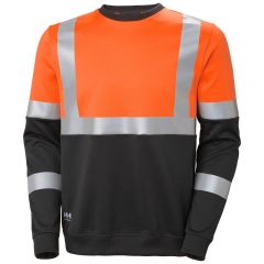 Helly Hansen 79256 Addvis Sweatshirt Class 1 - Hi Vis Orange/Ebony