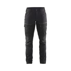 Blaklader 7166 Women's Service Trousers With Stretch - Black/Dark Grey