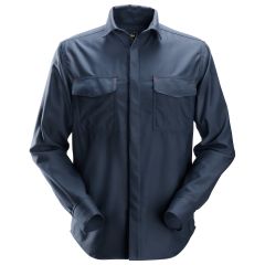 Snickers 8561 ProtecWork Long Sleeve Shirt | Flame Retardant (Navy)