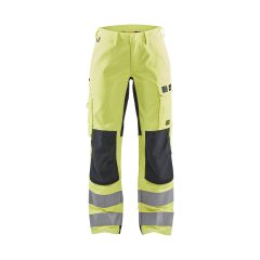 Blaklader 7191 Women's Trousers Multinorm Inherent With Stretch - Hi-Vis Yellow/Navy Blue