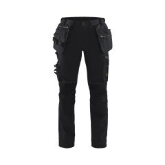 Blaklader 7130 Women's Craftsman Trousers With Stretch - Black/Black