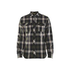 Blaklader 3299 Flannel Shirt - Dark Olive Green/Black