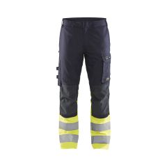 Blaklader 1787 Trousers Multinorm Inherent With Stretch - Navy Blue/Hi-Vis Yellow