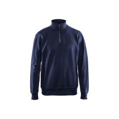 Blaklader 3369 Sweatshirt With Half Zip - Navy Blue