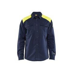 Blaklader 3238 Multinorm Shirt - Navy Blue/Hi-Vis Yellow