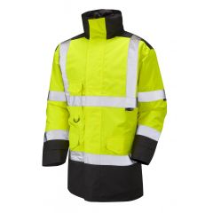 Leo Workwear TAWSTOCK ISO 20471 Class 3 Anorak - Hi Vis Yellow/Black
