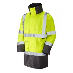 Leo Workwear TORRIDGE ISO 20471 Class 3 Breathable Lightweight Anorak - Hi Vis Yellow