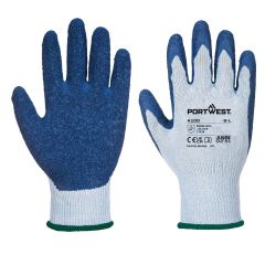 Portwest A100 Grip Glove - Latex - (Grey/Blue)