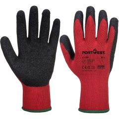 Portwest A100 Grip Glove - Latex - (Red/Black)