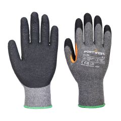 Portwest A106 Grip 10 Latex Reinforced Thumb Glove (Pk12) - (Grey/Black)