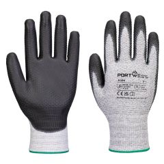 Portwest A124 Grip 13 PU Diamond Knit Glove (Pk12) - (Grey/Black)