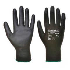 Portwest A129 PU Palm Glove - Carton (480 Pairs) - (Black)